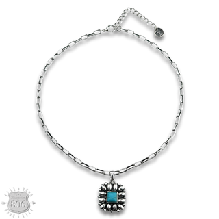 Western silver and stone necklace