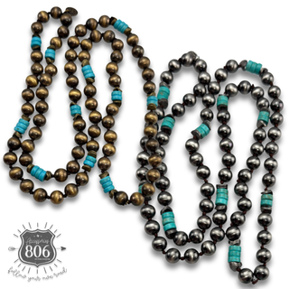 Western burnished bead necklace