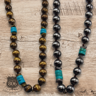 Western burnished bead necklace