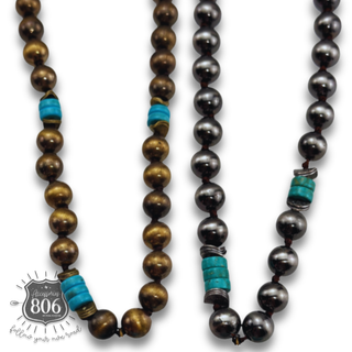 Western burnished bead necklace