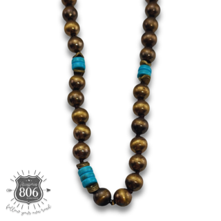 Western burnished bead necklace