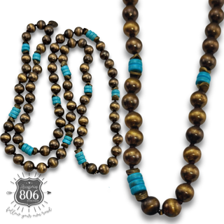 Western burnished bead necklace