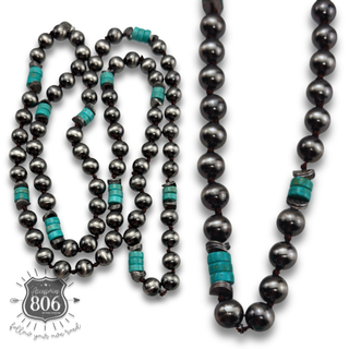 Western burnished bead necklace