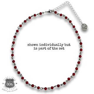 Linked bead three necklace set