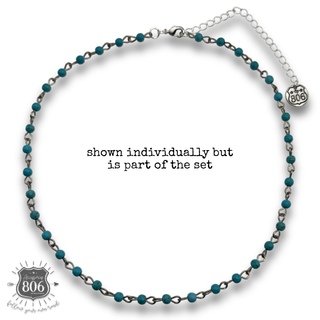 Linked bead three necklace set