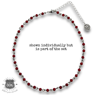 Linked bead three necklace set