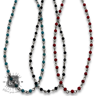 Linked bead three necklace set