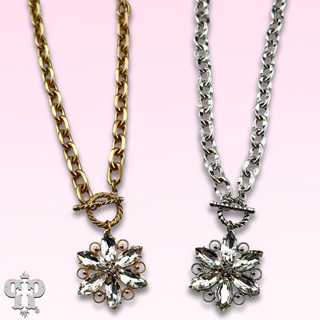 Rhinestone starburst necklace