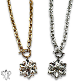 Rhinestone starburst necklace