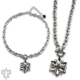Rhinestone starburst necklace