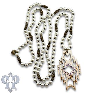 Aztec pendant necklace with Austrian crystals
