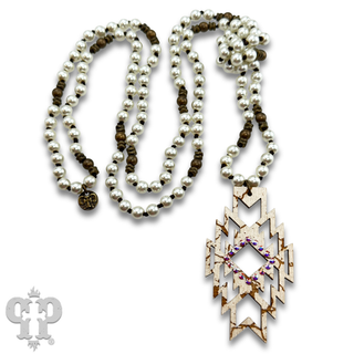 Aztec pendant necklace with Austrian crystals