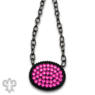Austrian crystal oval on chain necklace