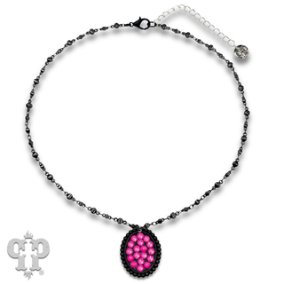 Austrian crystal mini oval on chain necklace