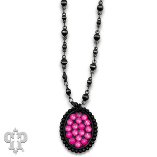 Austrian crystal mini oval on chain necklace