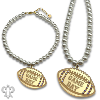 Game Day football necklace