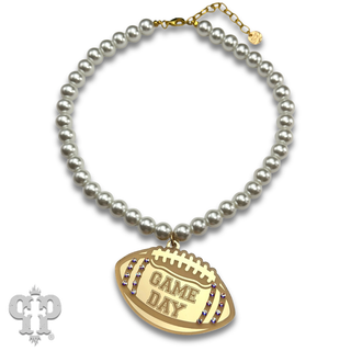 Game Day football necklace
