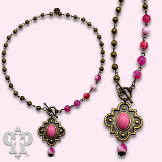 Art deco drop necklace