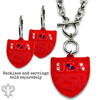 USA 250 shield necklace