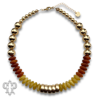Chunky saucer bead necklace
