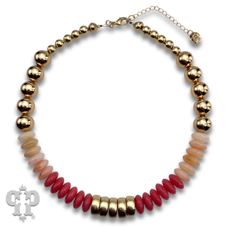 Chunky saucer bead necklace