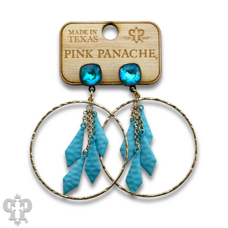Blue diamond drop, Austrian crystal earring, last call