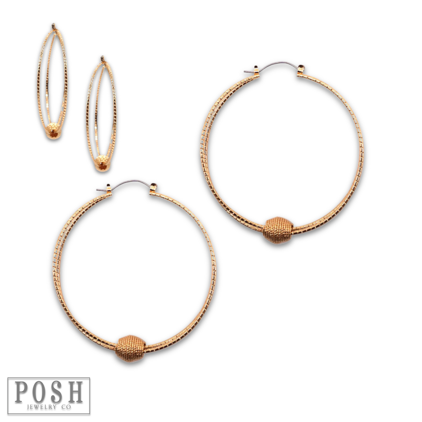 Textured circle and floating charm earring, last call