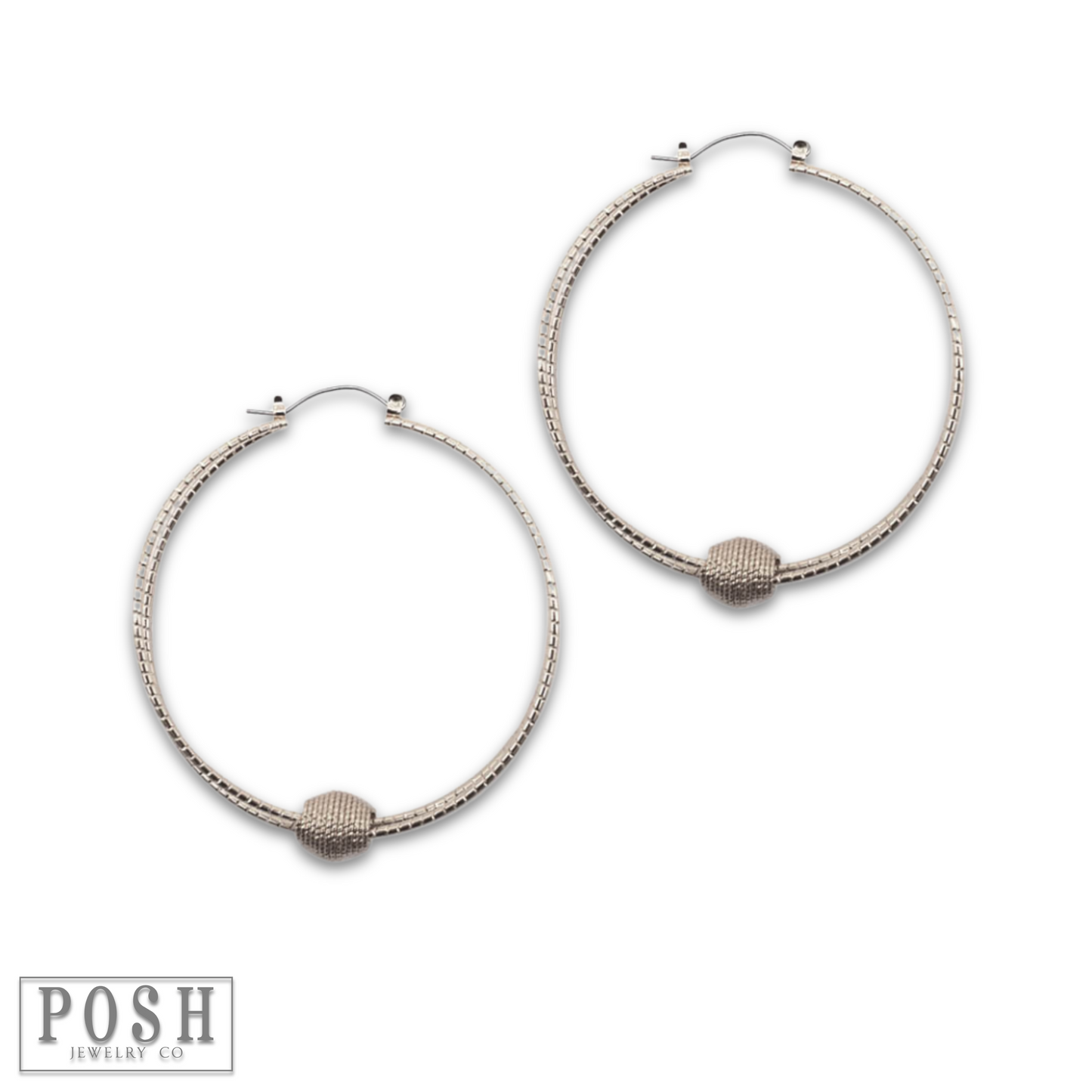 Textured circle and floating charm earring, last call
