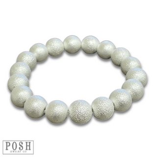 Matte textured bead bracelet, last call