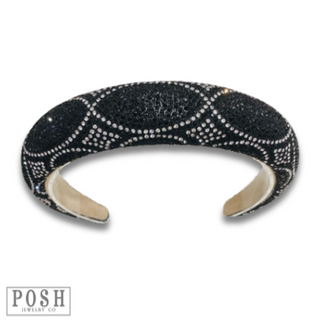 Luxury look patterned rhinestone headband