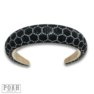 Luxury look patterned rhinestone headband