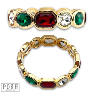 Variety shape rhinestone bracelet