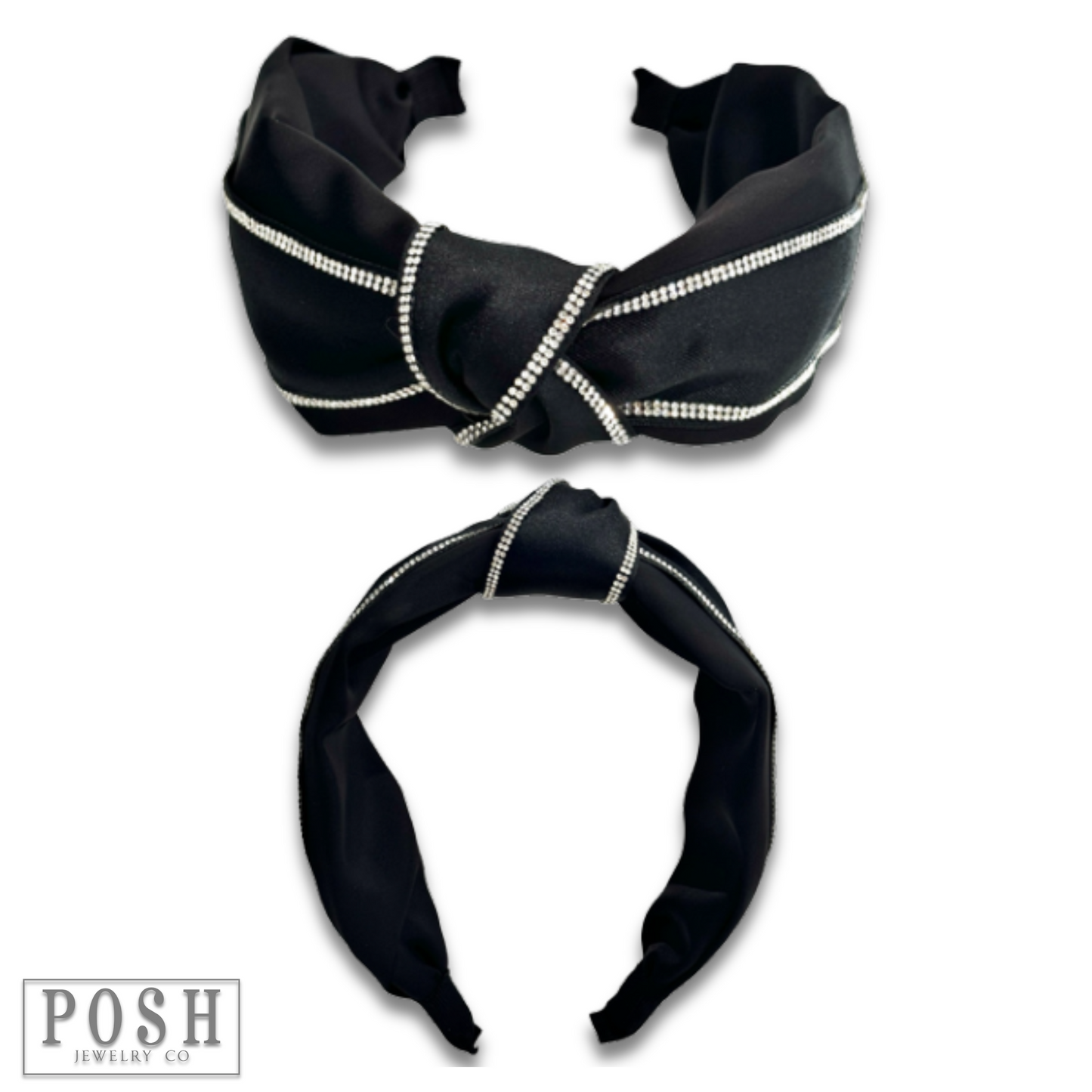 Satin rhinestone headband