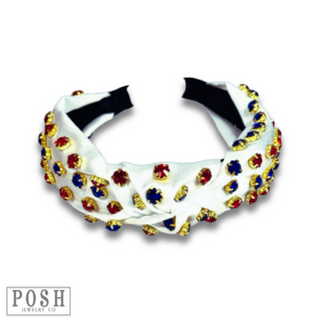 Patriotic rhinestone headband