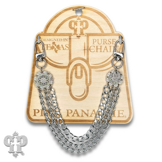 Three strand purse chain with swivel hook