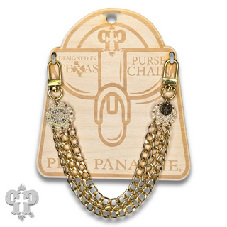 Three strand purse chain with swivel hook
