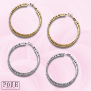 Double crossover hoop earring, last call