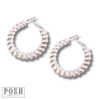 Braided look hoop earring, last call