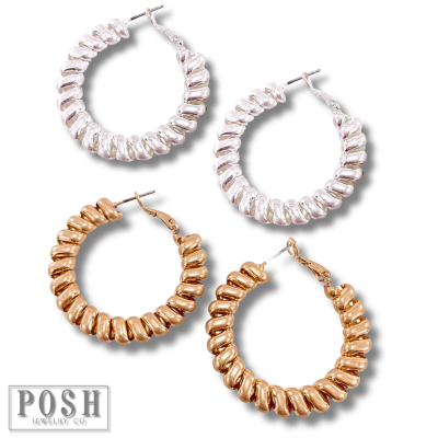 Braided look hoop earring, last call