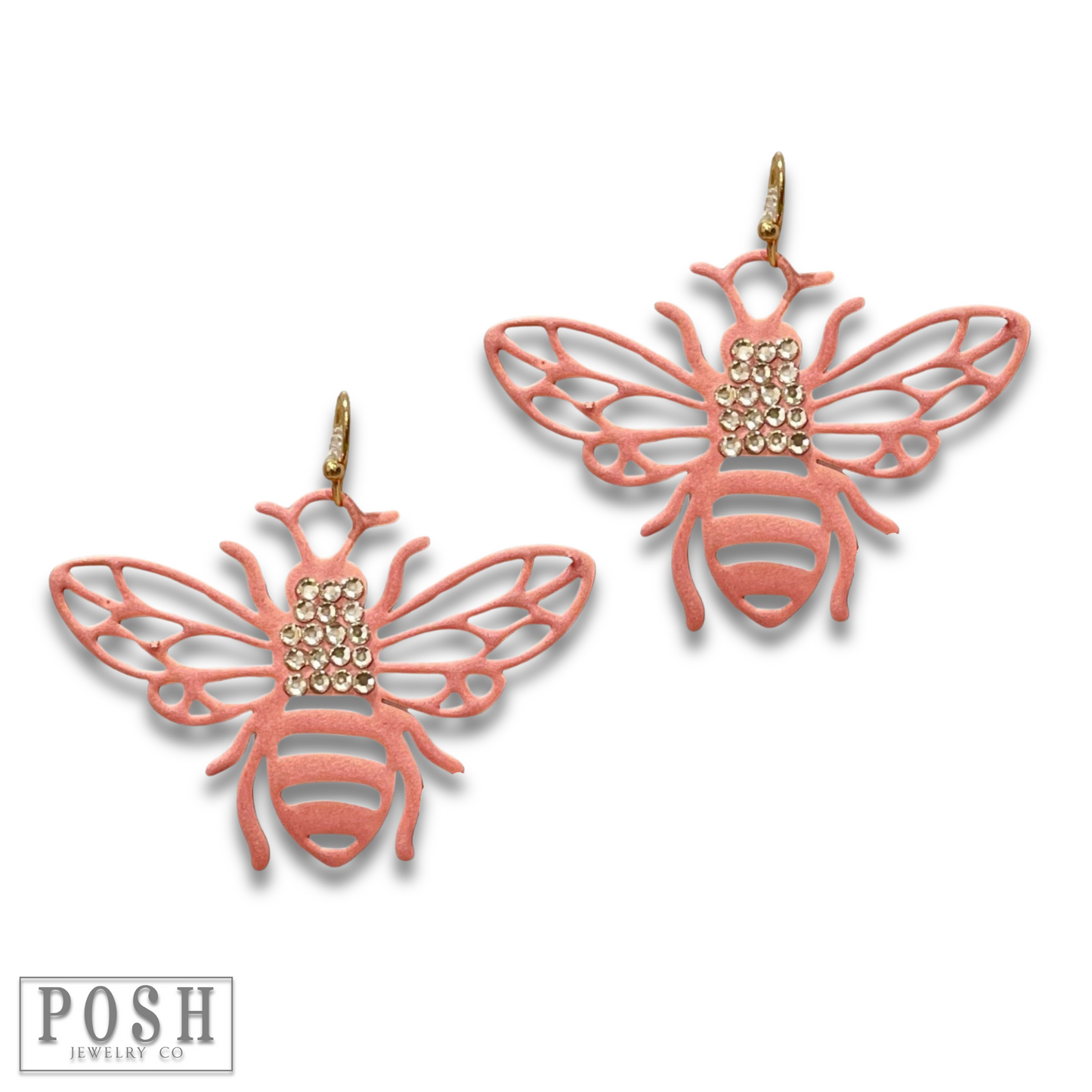 Bumble bee rhinestone earring, last call