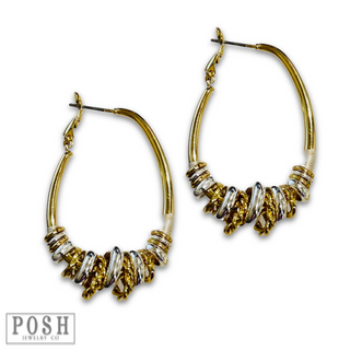 Oval hoop ringlet earring