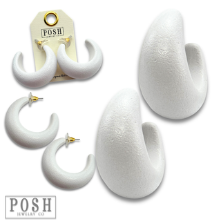Metallic hoop earring - LC