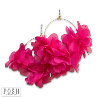 Chiffon flower earring, last call