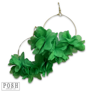 Chiffon flower earring