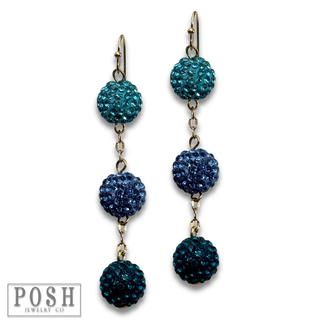 Rhinestone ball earrings - LC