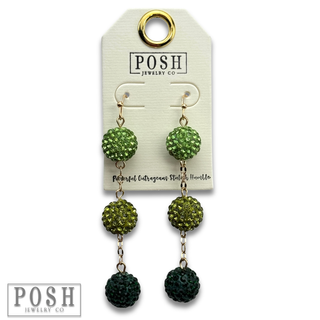 Rhinestone ball earrings - LC