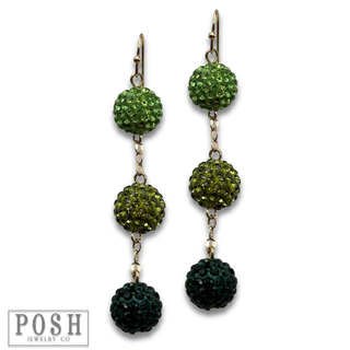 Rhinestone ball earrings - LC