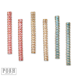 Rhinestone tennis earring