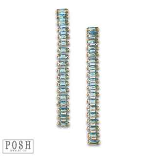 Rhinestone tennis earring
