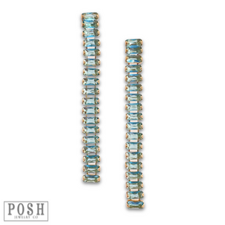 Rhinestone tennis earring